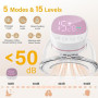 Kidken Tire-lait mains libres, tire-lait portable de la bouche de bébé avec 5 modes et 15 niveaux, tire-lait électrique portable