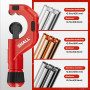 SHALL Lot de 4 coupe-tubes robustes Ø 6-50 mm, mini cutter Ø 3-22 mm, avec 2 outils d'ébavurage, convient pour PVC/aluminium/cui