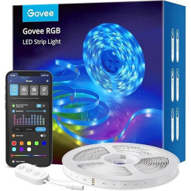 Govee Ruban LED 5m, WiFi Bande LED RGB Multicolore, App Contrôle, Mode Musique, LED Chambre Compatible avec Alexa et Google Home