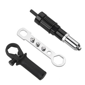 POFET Adaptateur Riveteuse, Kit d'adaptateur de Pistolet à Riveter pour Perceuse électrique sans Fil, Pistolet à Riveter électri