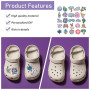 YAOYYG 25 Pièces Décorations de Plage pour l'été Charmes de Chaussure, Pins pour Crocs, Accessoires Décoratifs pour Chaussures S