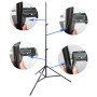 EMART Trépied en Aluminium Stable 260 cm pour Photographie, Trépied à Lampe pour Studio Vidéo et Photo, Arrière-Plan, Boîte à Lu