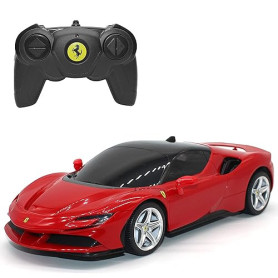 TURBO CHALLENGE - Ferrari SF90 Stradale - RC Prestige - 095606 - Voiture Télécommandée - Rouge - 1/24 - Piles Non Incluses - Pla