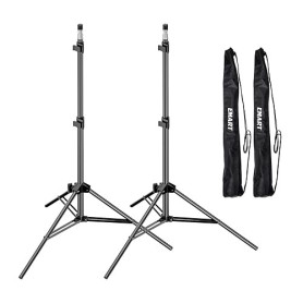 EMART Support pour Éclairage Lot de 2 de 210cm avec Sac de Transport Portable pour Éclairage en Aluminium, Studio Photo, Vidéo,