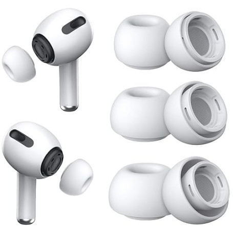 [3 paires]Embouts pour Airpods Pro et Airpods Pro 2 Avec Trou de Réduction du Bruit,Embouts en Silicone Airpods Pro Avec Boîte d