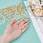 CRAFTYMELODY 300 pièce 10 styles de Boucles D'Oreilles Rondes Anneaux Créoles en Or et Argent Accessoires de Boucles D'Oreilles