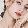 Beebeecraft 6 Paire de Boucles d'oreilles Créoles en Forme de Cœur en Laiton Plaqué Or 18 carats pour Femme Bijoux Cadeaux de Sa