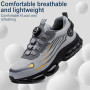 GUDECIUS Chaussures de Sécurité Hommes Légère Chaussures de Travail Respirantes Basket Securite Embout en Acier Mode Confortable