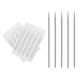 ATOMUS 10pcs Body Piercing Needles 18G Stainless Steel Sterile Disposable Ear Nose Navel Nipple Lip Piercing Needles
