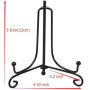 JJiaoLinin Présentoir de Fer, 2 Pack Noir Chevalet en Fer Forgé, Support de Cadre Photo, pour Photo, Cadres pour Image, Livres d