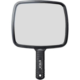 xnicx Miroirs à Main,Miroir Maquillage avec Poignée Miroir à Main Professionnel,Coiffeur Douche pour Salon Petit Ovale Portable