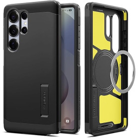 Spigen Tough Armor(AI) MagFit Coque Compatible avec Samsung Galaxy S25 Ultra - Noir