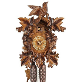 Eble 38-07-12-80 Horloge à coucou mécanique en bois véritable de la Forêt-Noire Certificat VD Trioiseau 39 cm