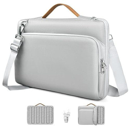 NIMOSA 15.6 Pouces Ordinateur Portable Sac Pc Imperméable Mallette Bandoulière Porte Document Sac de Messager With YKK zip Prote