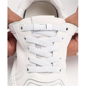 Lacets élastiques sans nœud – Lacets en polyester à enfiler pour baskets, design à verrouillage rapide, parfaits pour les chauss