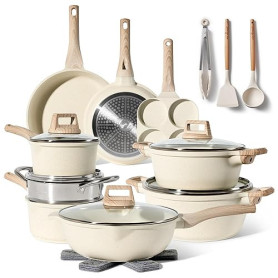 JUST PERFECTO Batterie de cuisine induction Set de casseroles avec couvercle - Casserole tout feux - Poêle anti-adhésive - Poêle