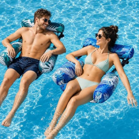 Lot de 2 Fauteuil Gonflable Piscine Adulte, Fauteuil Flottant avec Dossiers Confort, Fauteuil Flottant de Piscine, Bouée Piscine