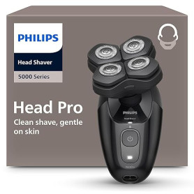 Philips Head Shaver Pro 5000 Series - Rasoir pour la tête pour hommes et femmes, tête flexible à 360° et lames ComfortCut pour u