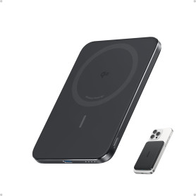 Anker Nano Batterie Externe Magsafe certifiée Qi2 15W magnétique Ultra-Fine 5000 mAh, Rapide, Ergonomique et Compatible MagSafe,