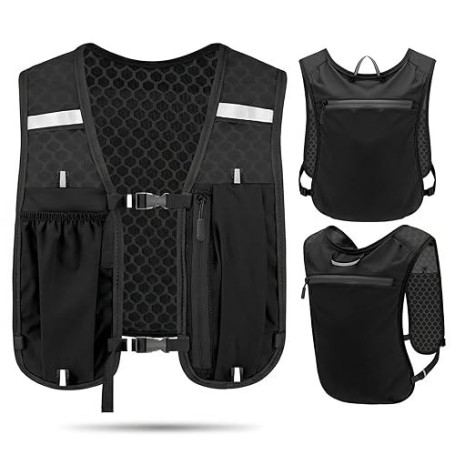 Gilet de Trail Ultraléger, Sac à Dos Running Léger pour Marathon, Cyclisme, Randonnée et Activités de Plein Air