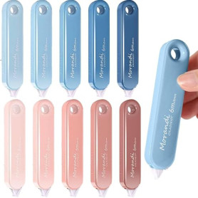 10 PCS Rubans Correcteurs,BetterJonny 6mx5mm Souris Correcteur Blanc avec Capuchon Protecteur Correcteur Souris Rouleaux de Corr