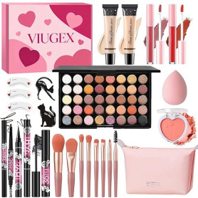 Viugex Coffret Maquillage Femme, Coffret Cadeau Maquillage, Kit de Maquillage Complet pour Adolescente Fille, avec Fond de Teint