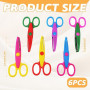 6 PCS Ciseaux de Bricolage Vagues Travaux Manuels Dentelés Découpe Zig Zag Cranteurs et de Bordure Sécurité Pour Artistique