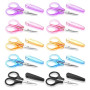 Lot de 10 mini ciseaux de bricolage en acier inoxydable - Petits ciseaux polyvalents - Ciseaux droits précis avec étui de protec