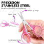 Lot de 10 mini ciseaux de bricolage en acier inoxydable - Petits ciseaux polyvalents - Ciseaux droits précis avec étui de protec
