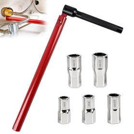 lompyeu Jeu De Clé De Robinet De Lavabo Et Évier – 1 Clé De Robinet De 13 Mm Et 5 Adaptateurs (8-12 Mm), Outil De Plomberie Mult