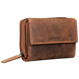 STILORD "Thea Porte-Monnaie en Cuir pour Femmes Portefeuille RFID Vintage avec Protection NFC Wallet avec Fermeture Éclair et Bo