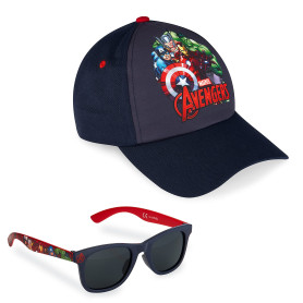 Marvel Spiderman Lunettes de Soleil et Casquette Enfant Respirante Réglable Lunettes de Soleil UV400 Accessoire Enfant Été Voyag
