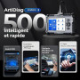 TOPDON AD500 Valise Diagnostic Auto, 4 systèmes Outil de Diagnostic Voiture Multimarque,Moteur Transmission SRS ABS, 6 Réinitial