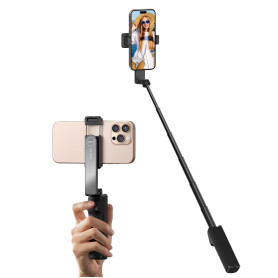 yAyusi Nouvelle Mini Perche à Selfie pour iPhone, Perche à Selfie Portable Extensible en Aluminium avec Télécommande, Perches à 