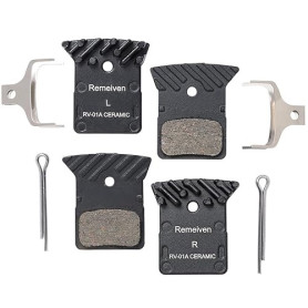 Lot de 2 plaquettes de frein de vélo avec ailettes de refroidissement pour Shimano 105 / GRX / SLX M7100 / XTR M9100 / DEORE XT