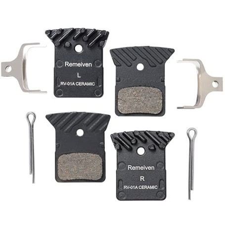 Lot de 2 plaquettes de frein de vélo avec ailettes de refroidissement pour Shimano 105 / GRX / SLX M7100 / XTR M9100 / DEORE XT