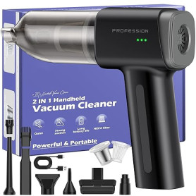 Bemkia Aspirateur Voiture Puissant sans Fil 28000Pa Aspirateur a Main Rechargeable Portable USB-C Maison Bureau (Noir)