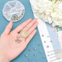 PandaHall Elite - 130 Perles d'Espacement Tibétaines, 6 Styles Intercalaires en Alliage pour Bijoux, Bracelet, Collier, Boucle d
