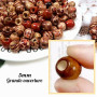 TOAOB 200pcs Perles en Bois Multicolores Imprimées Peintes en Bois Afrique Macrame Spacer Perles 11 mm x 12 mm pour Décoration d