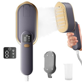 Fer à vapeur de voyage avec écran LCD, 10S, chauffage rapide, 2000 W, avec poignée rotative à 180°, défroisseur portable, 3 nive