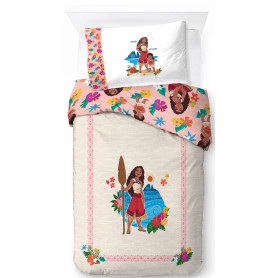 Disney Moana 100% Coton Parure de Lit Simple - Inclus Taie d'oreiller 50 x 70 cm