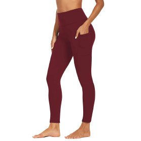 Merlvida Legging de Sport Femme Taille Haute Pantalon de Jogging avec Poches Leggings Push Up Opaque Gym Running Yoga Fitness Gr