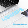 DGVERS 20W Chargeur USB C pour iPhone 17/16/15,Adaptateur USB C Chargeur Rapide avec 2m Câble USBC, Compatible iPhone 16e,16/15