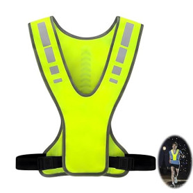 Gilet Jaune Adulte Réfléchissant Haute Visibilité, Gilet de Sécurité Fluorescent Réglable et Respirant Running Homme Femme Gilet