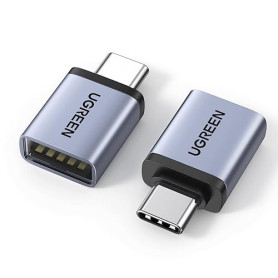UGREEN Adaptateur USB C vers USB A 3.2 10Gbps OTG Lot de 2 Compatible avec iPhone 17 Pro Max Air 16 15 MacBook Air iMac iPad Gal