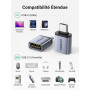 UGREEN Adaptateur USB C vers USB A 3.2 10Gbps OTG Lot de 2 Compatible avec iPhone 17 Pro Max Air 16 15 MacBook Air iMac iPad Gal