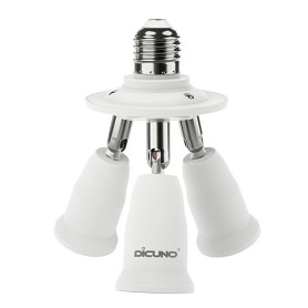 DiCUNO 3 en 1 E27 Socket adaptateur répartiteur, E27 Ampoules LED Standard, support de convertisseur, Lustre Douille avec 360 de