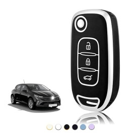 TOOMUME Coque Clé TPU, Etui Clé Étui Clé Adapté pour Renault Kangoo 3 Twingo 3 Megane 4 Trafic 4 Clio 5 Captur Dacia Sandero Ste