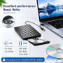 Lecteur CD/DVD Externe USB 3.0 Type-C, Graveur CD DVD Plug and Play, Lecteur Optique Portable CD/DVD -/+RW Drive pour PC, Compat