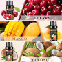 AESHORY Kit Huiles Parfumées Aromathérapie Fruitées 6 X 10ML, Huile Essentielle Fruits Naturelle pour Diffuseurs, Massage, DIY B